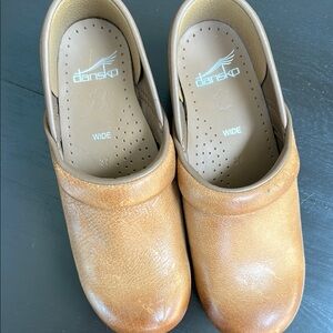 Dansko Brown Leather Slip-On Clogs